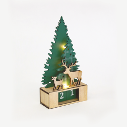 ^ "WOODEN TREE GREEN XMAS CALENDAR", 3 LED ΛΑΜΠ. WW ΜΠΑΤ. (1ΧCR2032) ΣΤΑΘ. IP20 12Χ5.5Χ23.5CM  -X0731627